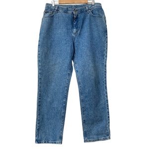 Riveted Lee Blue Jeans Hi Waist Relaxed Fit Denim womens size 18 M - Made in USA